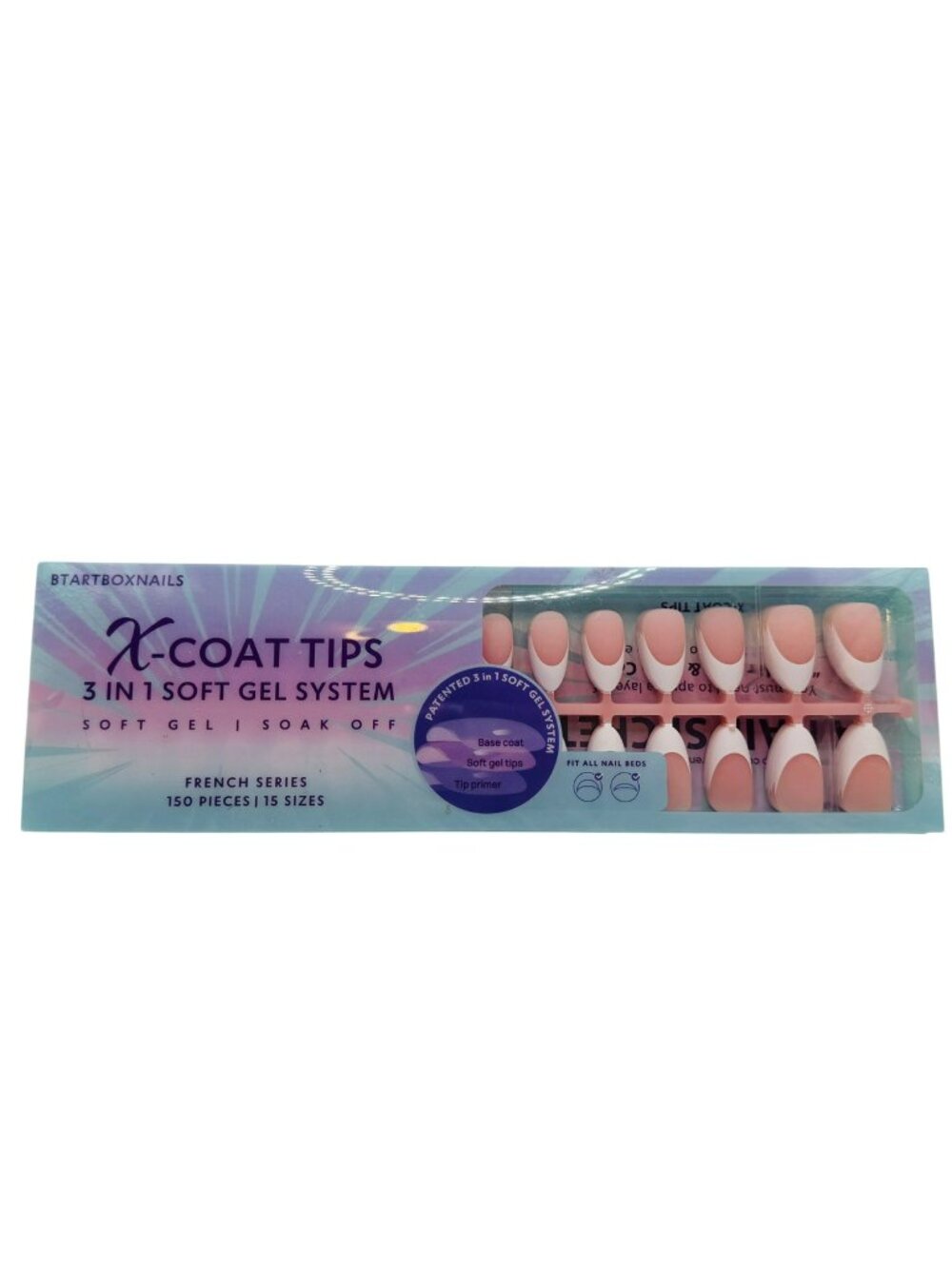 BTArtboxnails X-Coat Tips 3-In-1 Soft Gel System French